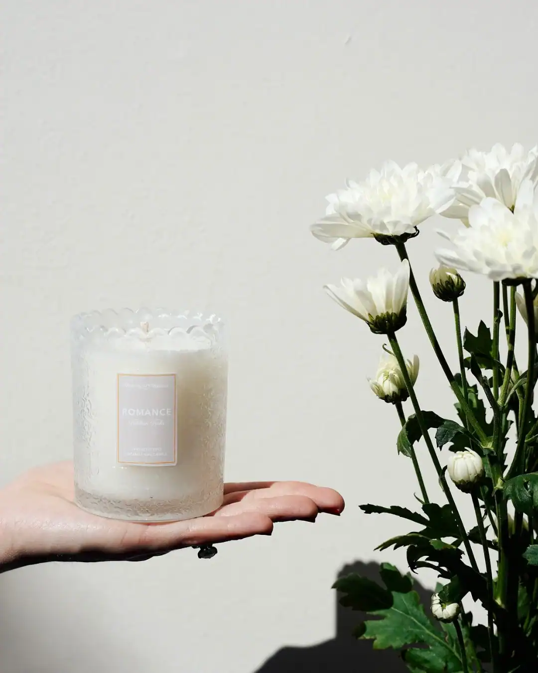Meaningful Mantras non-toxic candle made with coconut wax and essential oils, hand-poured in small batches.