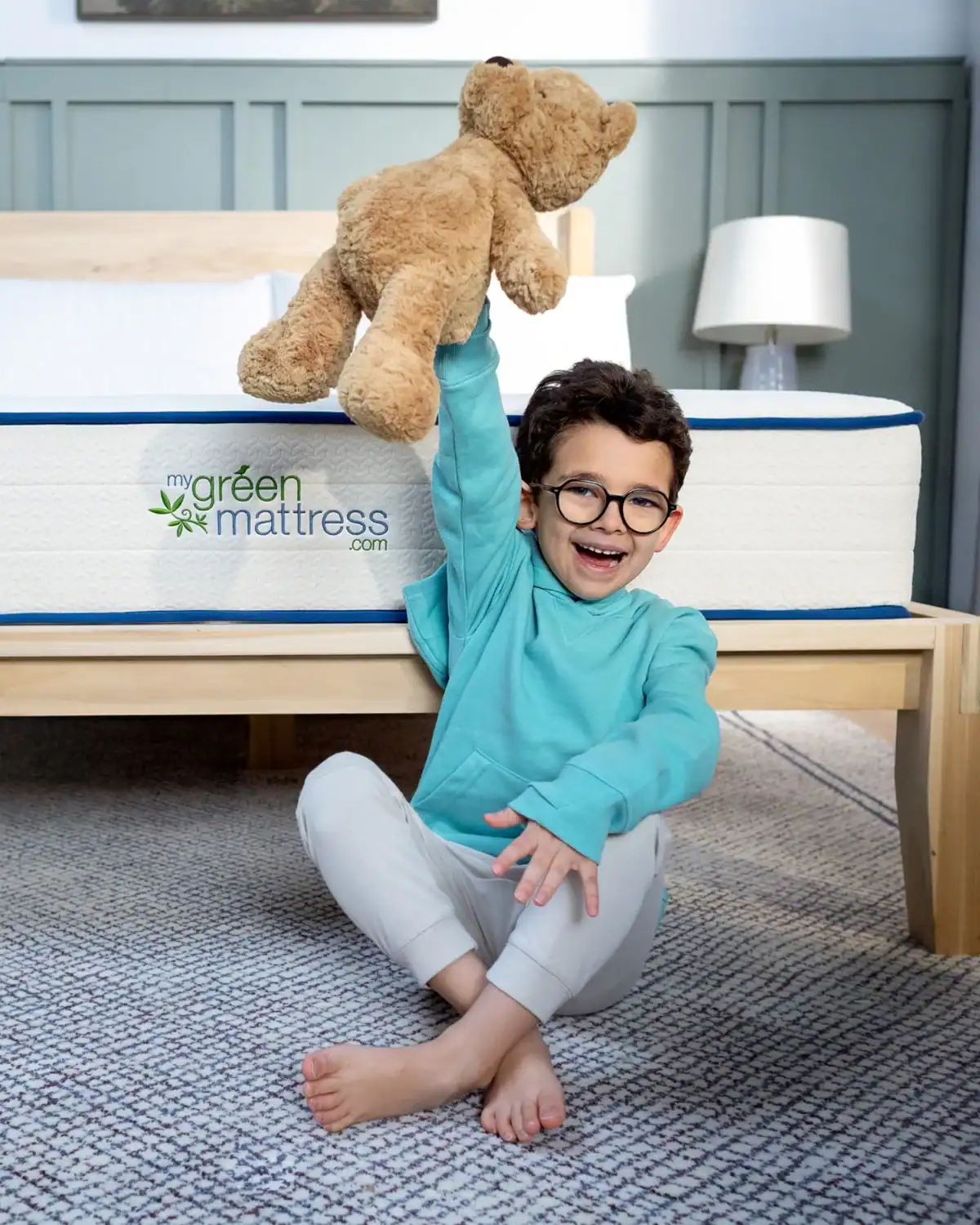 My Green Mattress Kiwi organic kids mattress with latex and pocketed coils.