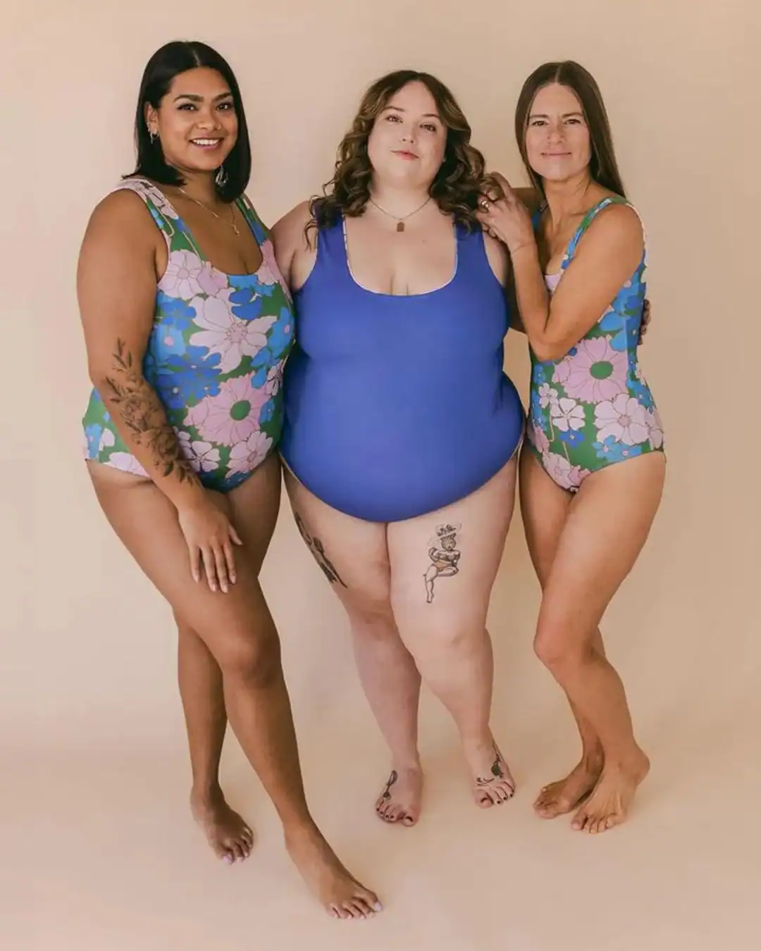 Nettles Tale plus size sustainable swimwear made in Canada with supportive fit and OEKO TEX certified recycled fabrics.