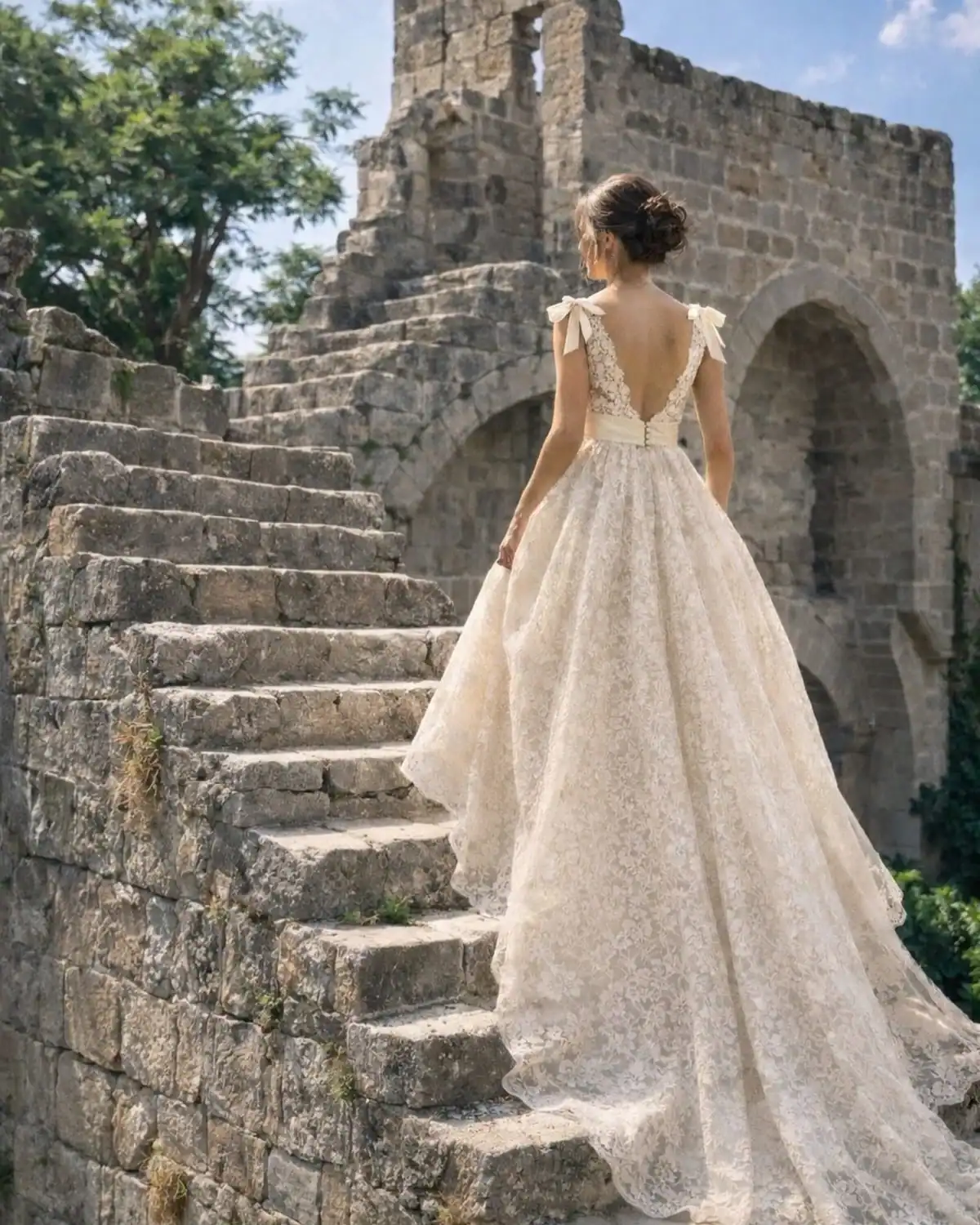 Minimal cotton and linen wedding dress from The Cotton Bride.