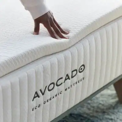 Avocado Eco organic latex mattress topper made with GOLS-certified organic latex and organic cotton for supportive pressure relief.