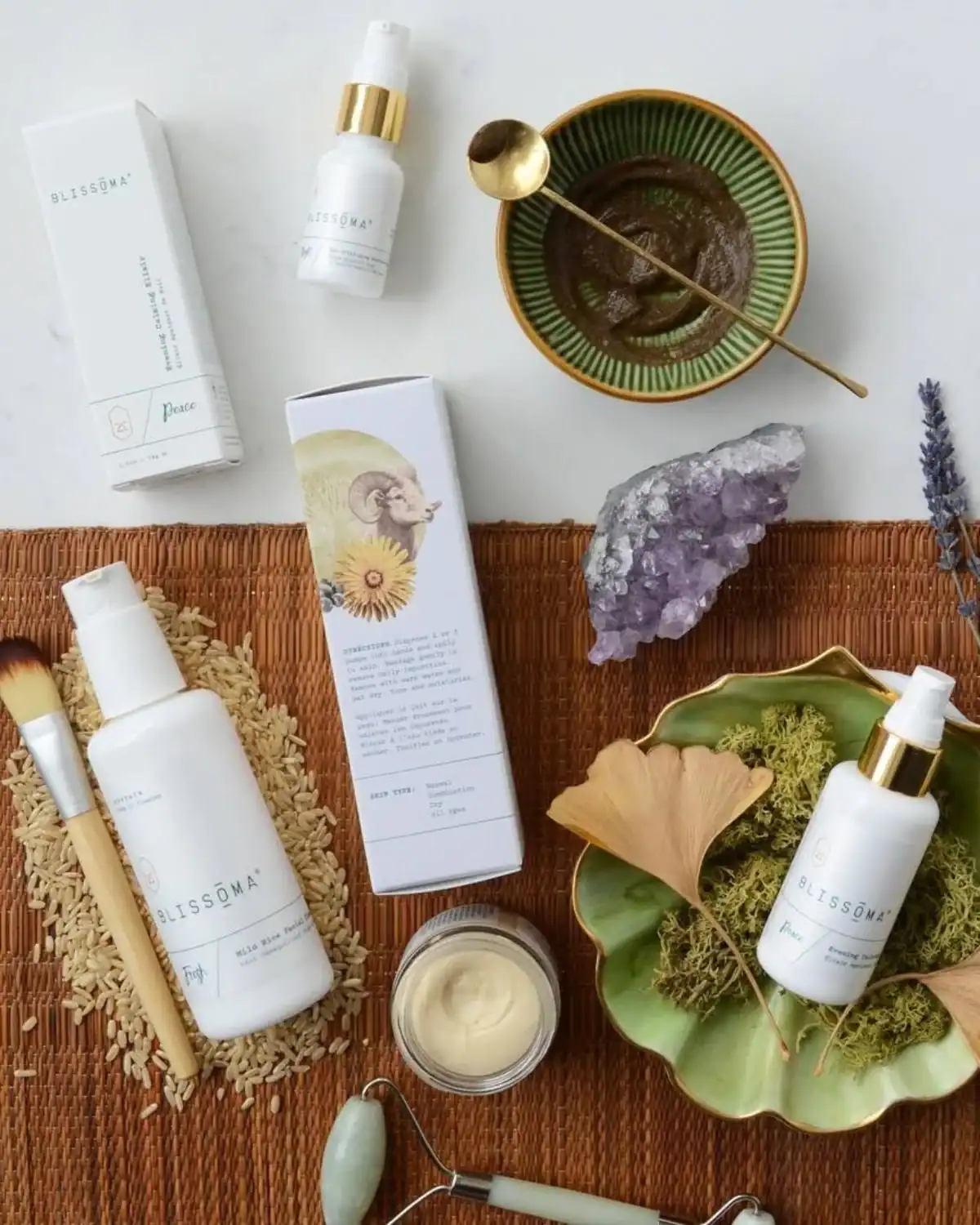 Blissoma non-toxic skincare products featuring botanical, organic, and holistic formulas for sensitive skin.