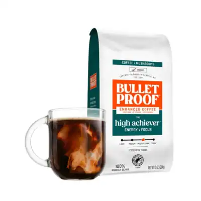 Bulletproof functional coffee blend formulated with added ingredients to support energy, focus, and daily performance.