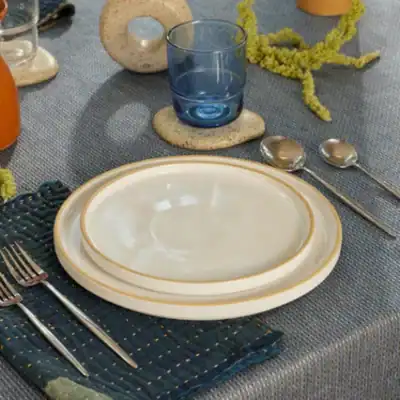 Our Place ceramic dinner plates made without PFAS and designed for everyday non-toxic dining.