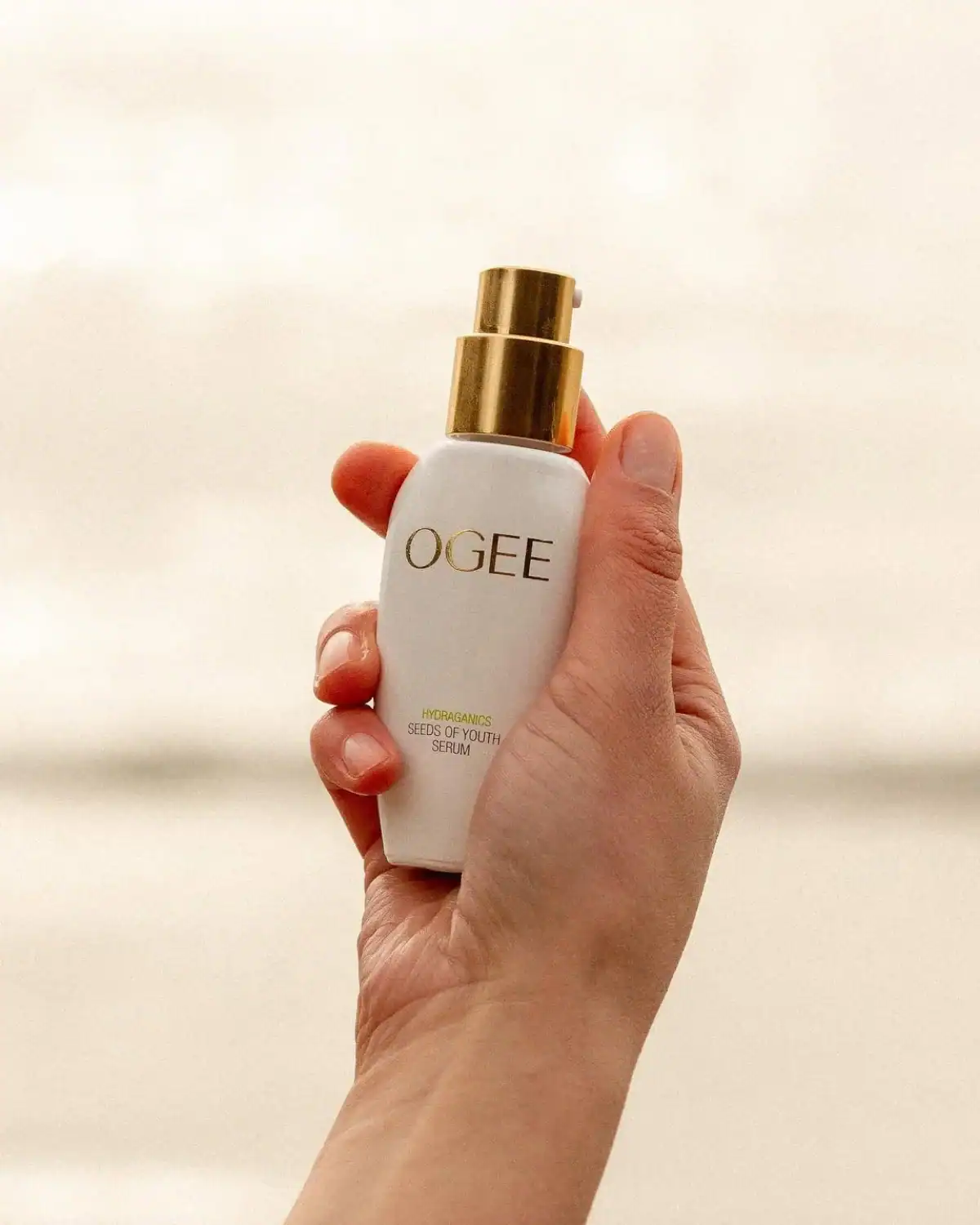 OGEE botanical serum with ectoin and hyaluronic acid, a luxury non-toxic anti-aging face serum for hydrated, radiant skin.