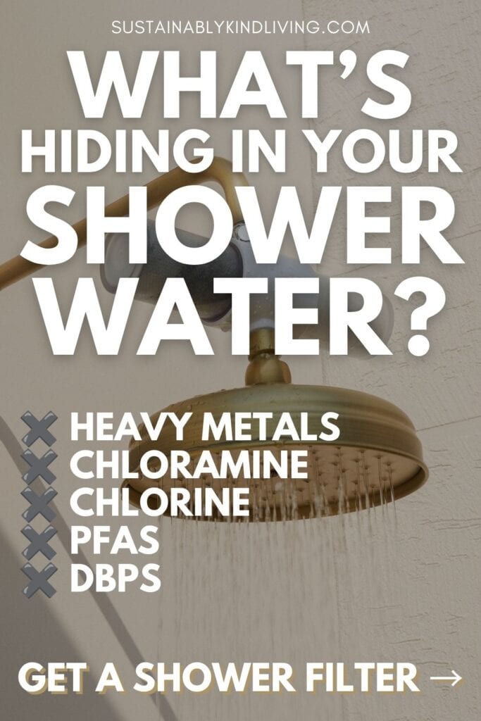 Shower water contaminants to consider, including chlorine, chloramine, PFAS, heavy metals and disinfection byproducts.